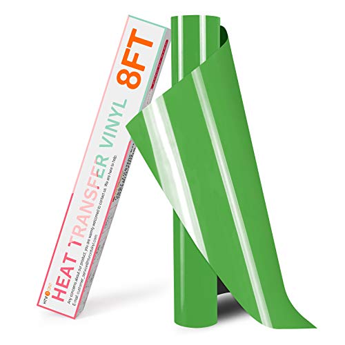 HTVRONT HTV Vinyl Rolls Heat Transfer Vinyl  12 x 8ft Fruit Green HTV Vinyl for Shirts Iron on Vinyl for All Cutting Machine  Easy to Cut  Weed for Heat Vinyl Design Fruit Green