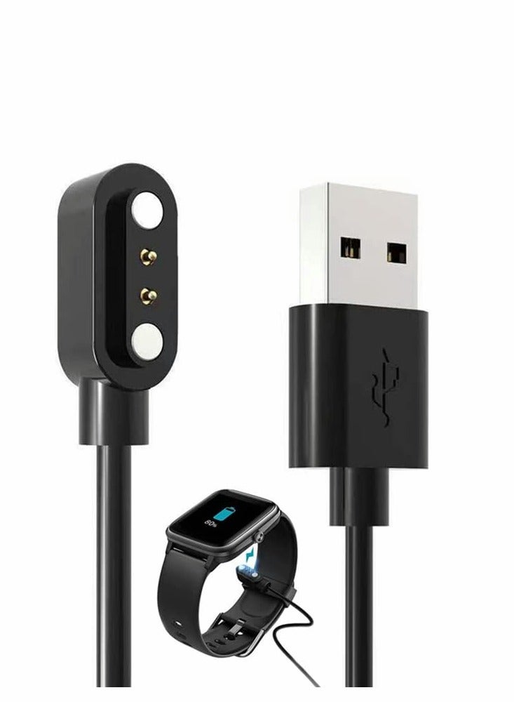 KASTWAVE Smart Watch Charger, 2 pin Magnetic Smart Watch Charging Cable, Compatible for YAMAY VeryFitPro SW023 ID205L SW021 ID205U ID205S SW025 Uwatch 3S 3 2 2S - Image 1