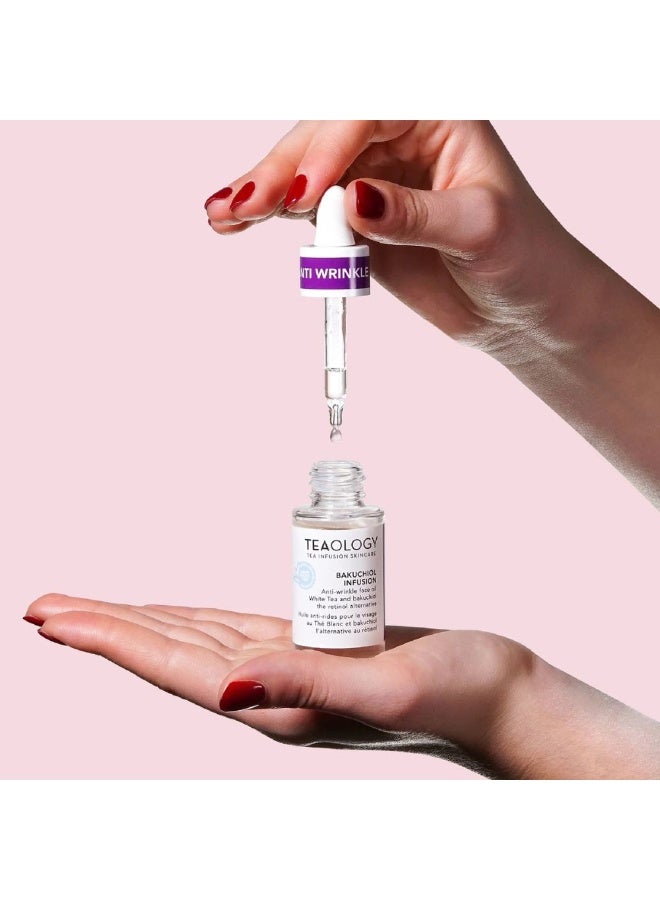 تيولوجي زيت الوجه المضاد للتجاعيد من Teaology Bakuchiol Infusion مع منقوع الشاي الأبيض 15 مل - Image 4
