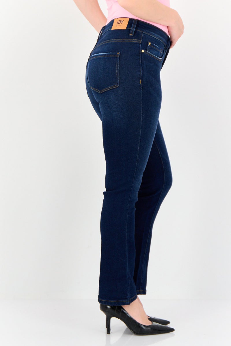 ONLY Jdy By Only Women Regular Fit Washed Stretchable Jeans, Blue - Image 2