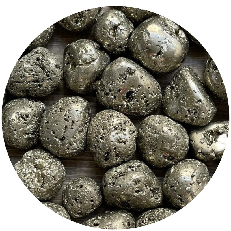 GAF TREASURES 12 LB Pyrite Tumbled Stones Polished Natural Pyrite Gemstone Pyrite Healing Crystals Pyrite