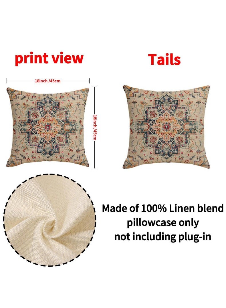 JUNYOUK Cushion Covers Set of 4, Throw Pillow Cover, Abstract Modern Decorative Couch Pillow Case 45cm x 45cm, For Living Room Sofa Car Couch Bed Pillowcases 18x18 inches（Double sided pattern） - Image 4