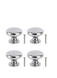 Y&D Round Cabinet Knob Stainless Furniture Pull Handle, Simple & Sturdy, Diameter: 25 mm, 4 Pack for Kitchen Cupboard Door, Bedroom Dresser Drawer, Bathroom Wardrobe Hardware  - Image 1
