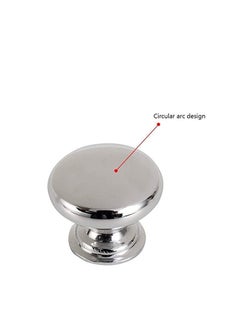 Y&D Round Cabinet Knob Stainless Furniture Pull Handle, Simple & Sturdy, Diameter: 25 mm, 4 Pack for Kitchen Cupboard Door, Bedroom Dresser Drawer, Bathroom Wardrobe Hardware  - Image 3