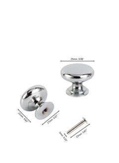 Y&D Round Cabinet Knob Stainless Furniture Pull Handle, Simple & Sturdy, Diameter: 25 mm, 4 Pack for Kitchen Cupboard Door, Bedroom Dresser Drawer, Bathroom Wardrobe Hardware  - Image 2