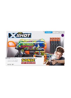 Zuru X-Shot Skins Flux Sonic S1 8Darts Hyper Spike - Action Aiming Game For Kids, Teen, Adults Boys & Girls, Outdoor Holiday Activities, Gifts For Kids Ages 8+  - Image 1