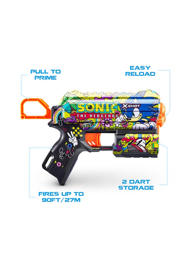 Zuru X-Shot Skins Flux Sonic S1 8Darts Hyper Spike - Action Aiming Game For Kids, Teen, Adults Boys & Girls, Outdoor Holiday Activities, Gifts For Kids Ages 8+  - Image 5