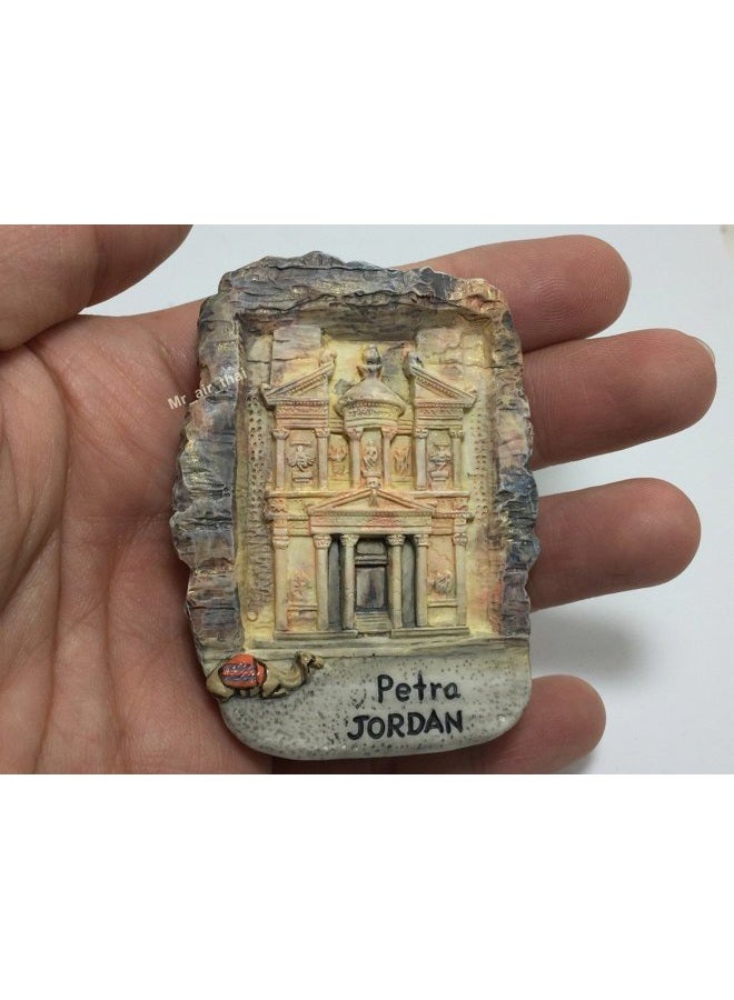 WitnyStore Tiny Petra Archaeological City, Jordan Western Asia Tourist Attractions Resin Refrigerator Magnet Traveler Souvenir Gift Memento 3D Fridge Magnets - Image 4