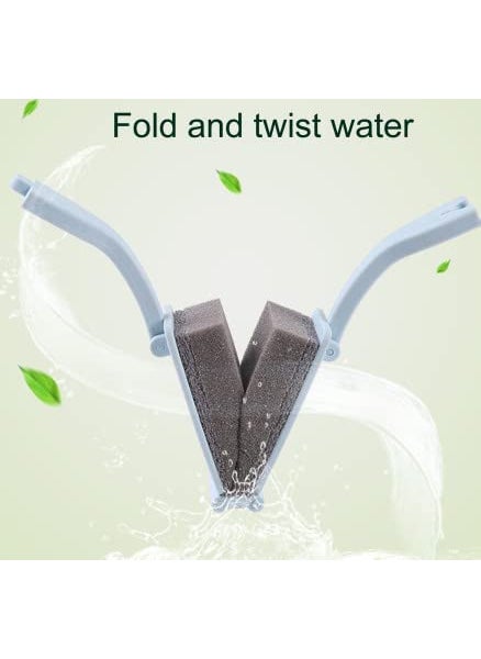 Portible Portible MultiFunction Foldable Sponge Brush Kitchen Sponge Wiper with Handle Cleaning Brush Bathroom Floor Cleaning Tools MultiColor Pack of 1  - Image 5