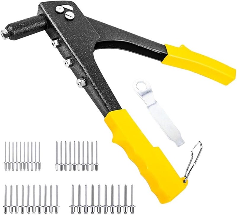 Hand Riveting Tool Kit with Slip Handle and Rivets for DIY Projects - Image 1
