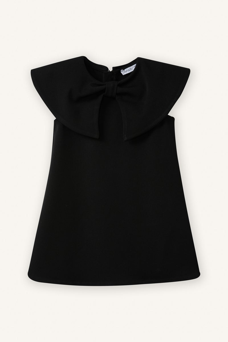 ديفاكتو فستان بناتي نص كم بياقة مستديرة - Image 1