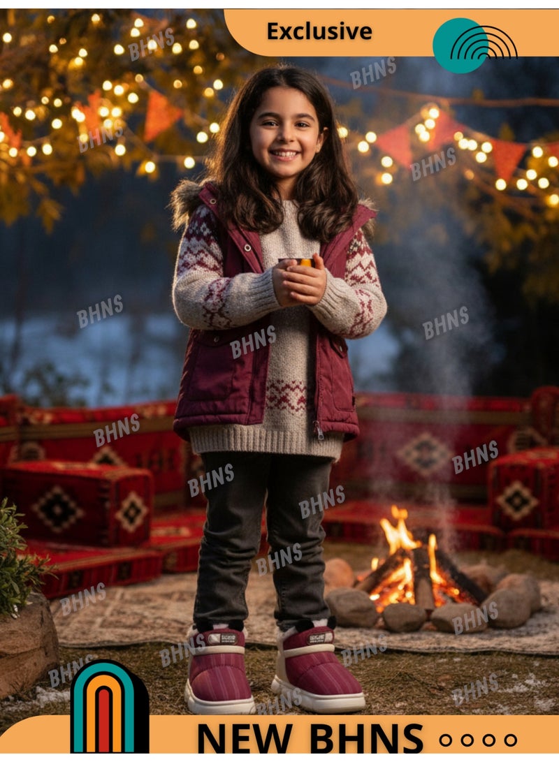 BHNS Winter boots for children - Warm winter boots for children | Light and comfortable for walking - Children's shoes - Children's winter boots - Children's boots - Winter shoes for school - Suitable for girls - for boys - girls - boys - Image 4