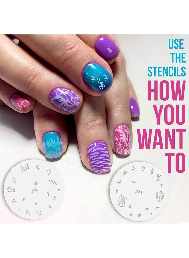 Custom Body Art Airbrush Nail Stencils Design Series Set 13 Includes 20 Individual Nail Templates With 17 Designs Each For A Total Of 340 Designs Of Series 13 - Image 4
