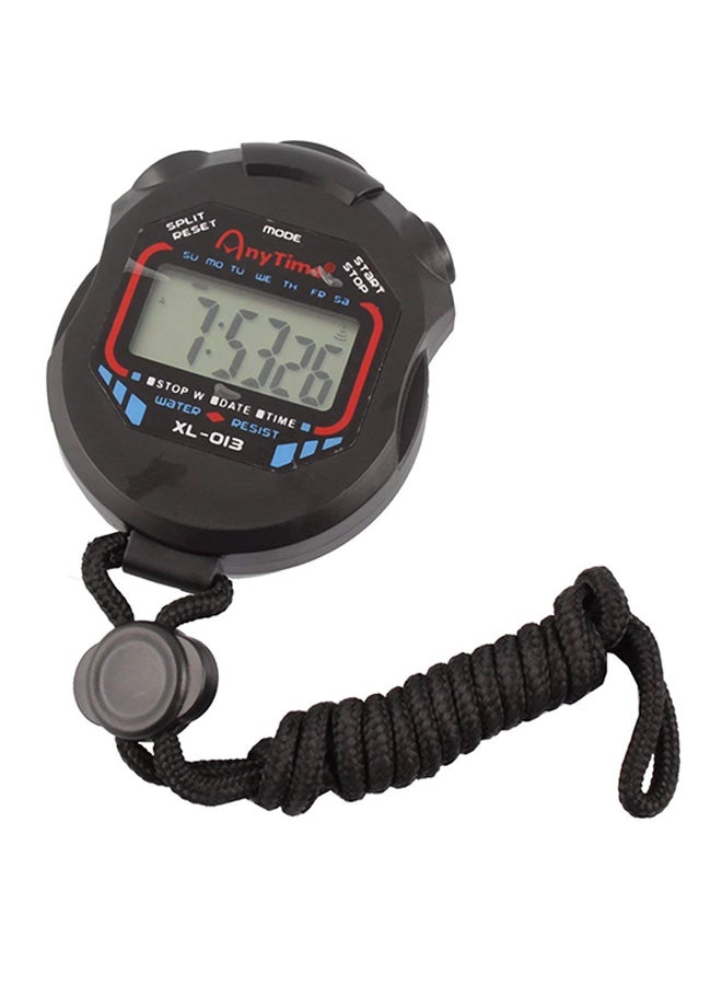 Aknur Multi-Function Handheld Electronic Digital LCD Stopwatch Black 17x16x3centimeter - Image 1