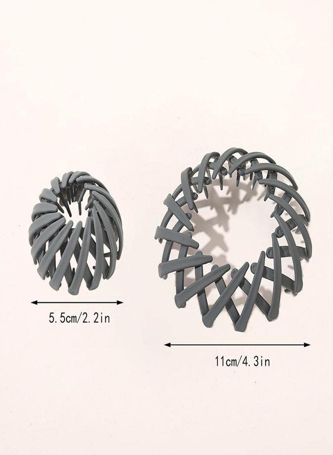 DENICRAAS Ponytail Hair Clips, Bird's Nest Fluffy Hair Clips, High Ponytail Hair Clips, Minimal Modern Clips, Headwear, Random Colour(PACK OF 3) - Image 4