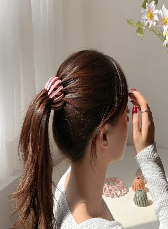DENICRAAS Ponytail Hair Clips, Bird's Nest Fluffy Hair Clips, High Ponytail Hair Clips, Minimal Modern Clips, Headwear, Random Colour(PACK OF 3) - Image 5