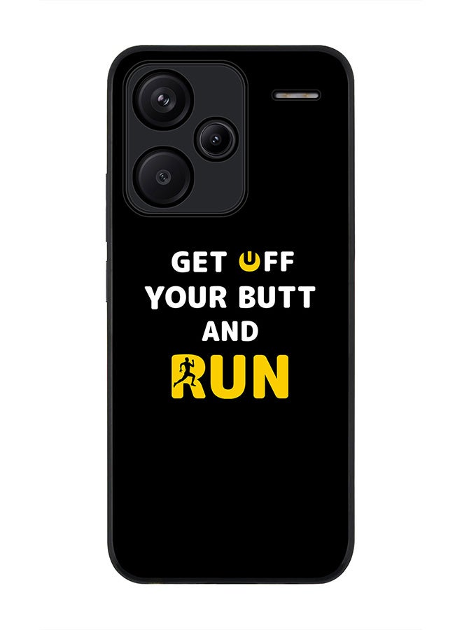 Stylizedd Rugged Black Edge Case for Xiaomi Redmi Note 13 Pro Plus, Slim fit Soft Case Flexible Rubber Edges Anti Drop TPU Gel Thin Cover -  Get off - Image 1