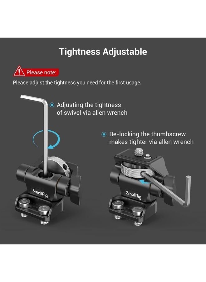SmallRig Monitor Mount Swivel 360° and Tilt 180° Adjustable Bracket with 1/4"- 20 Screws for 5" and 7" Monitor - 2904B - Image 5