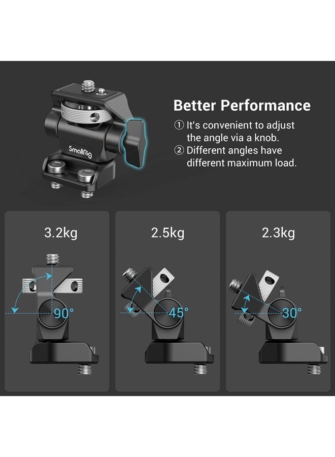 SmallRig Monitor Mount Swivel 360° and Tilt 180° Adjustable Bracket with 1/4"- 20 Screws for 5" and 7" Monitor - 2904B - Image 4