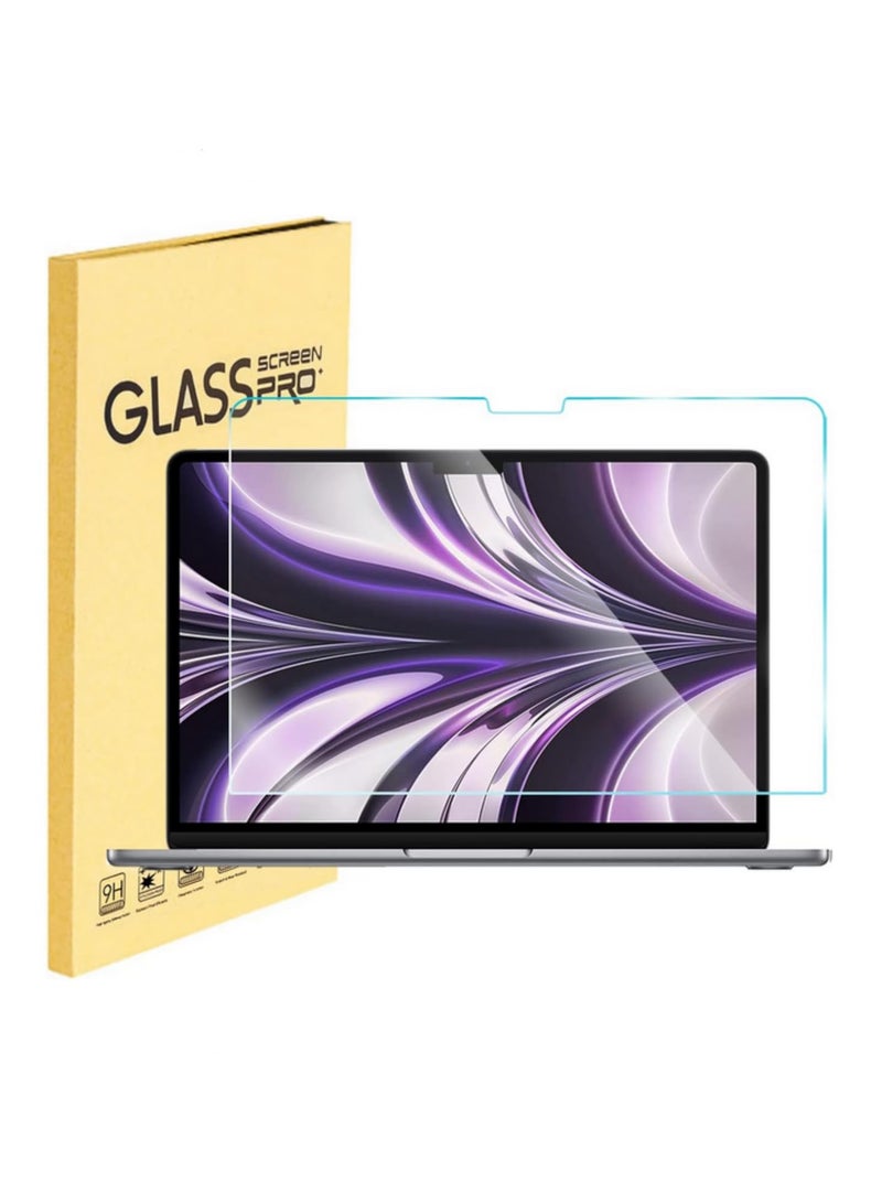 2-Pack Tempered Glass Screen Protector for MacBook Air 13.6" (2024/2022 M3/M2 Chip A3113/A2681) 9H Hardness, Ultra HD, Anti-Scratch, Bubble-Free, Anti-Fingerprint, High Touch Sensitivity - Image 1