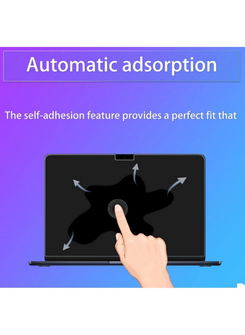 2-Pack Tempered Glass Screen Protector for MacBook Air 13.6" (2024/2022 M3/M2 Chip A3113/A2681) 9H Hardness, Ultra HD, Anti-Scratch, Bubble-Free, Anti-Fingerprint, High Touch Sensitivity - Image 3