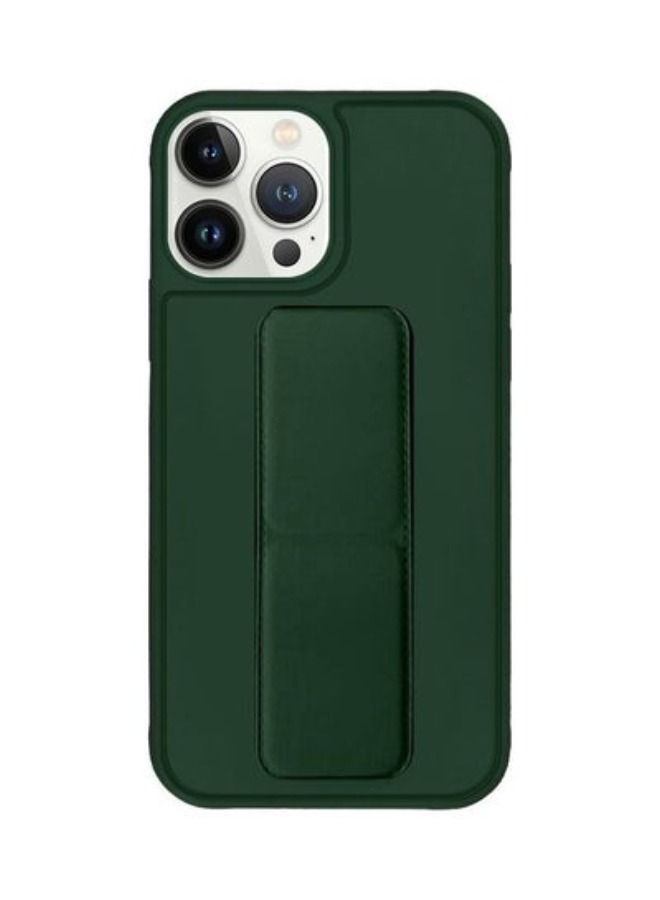 ACLIX iPhone 14 Pro Case with Hand Grip Foldable Magnetic Kickstand Wrist Strap Finger Grip Cover 6.1 inch Green - Image 2