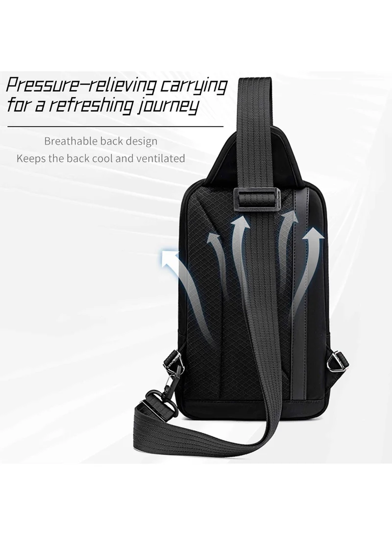 Arctic Hunter  Unisex Cross Body Bag Water Resistant Stylish Anti-Theft Shoulder Side Bag for Men and Women for Casual Travel Shopping, XB00829, Black  | Best Price UAE