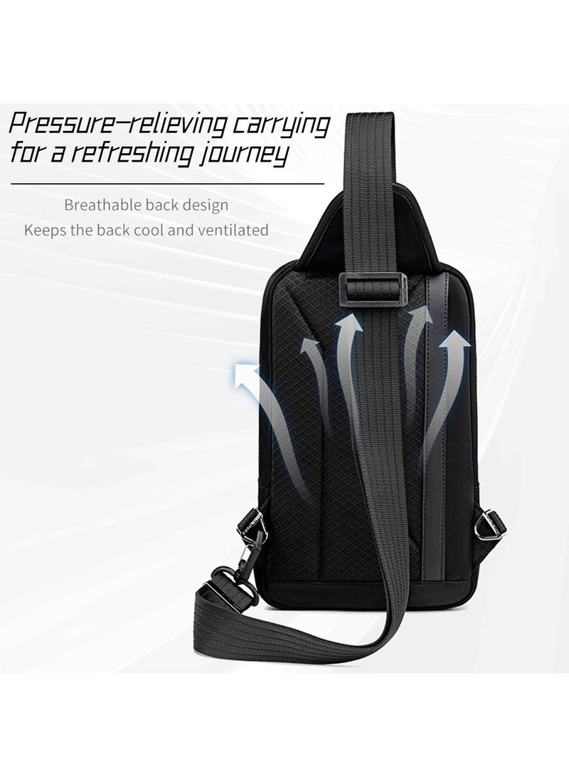 ARCTIC HUNTER Unisex Cross Body Bag Water Resistant Stylish Anti-Theft Shoulder Side Bag for Men and Women for Casual Travel Shopping, XB00829, Black - Image 4