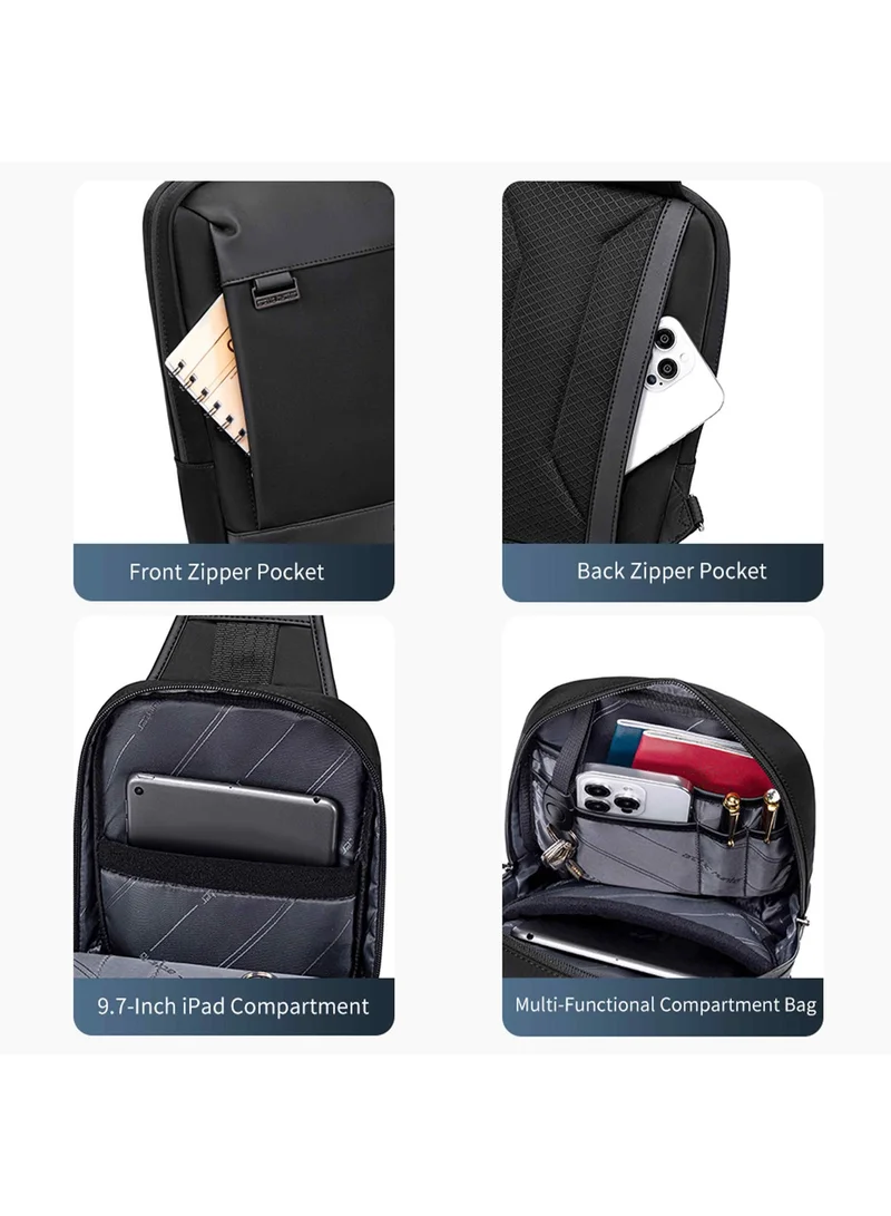 Arctic Hunter  Unisex Cross Body Bag Water Resistant Stylish Anti-Theft Shoulder Side Bag for Men and Women for Casual Travel Shopping, XB00829, Black  | Best Price UAE
