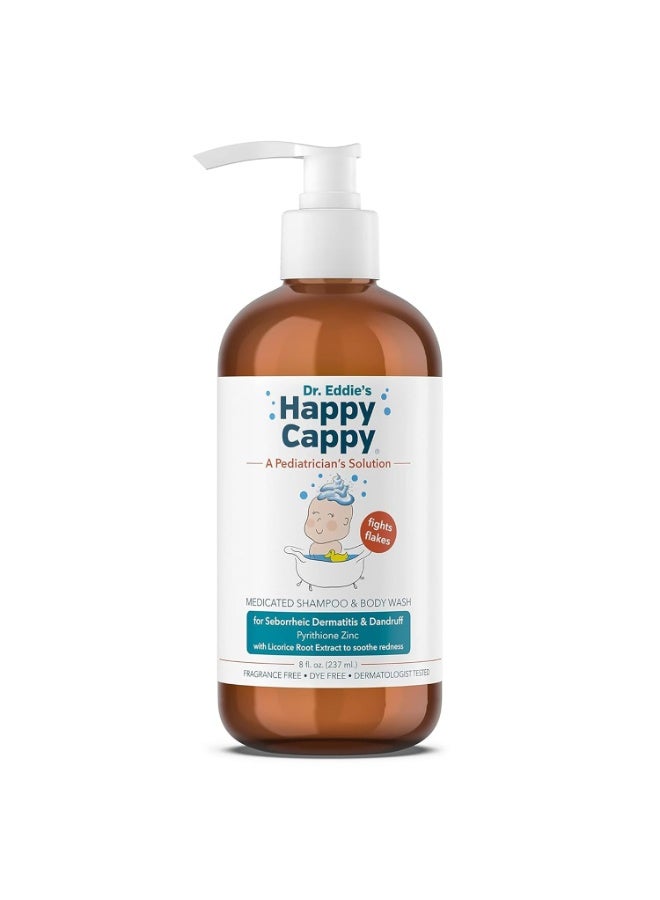 Happy Cappy, Medicated Shampoo & Body Wash, Fragrance Free, 8 fl oz (237 ml)