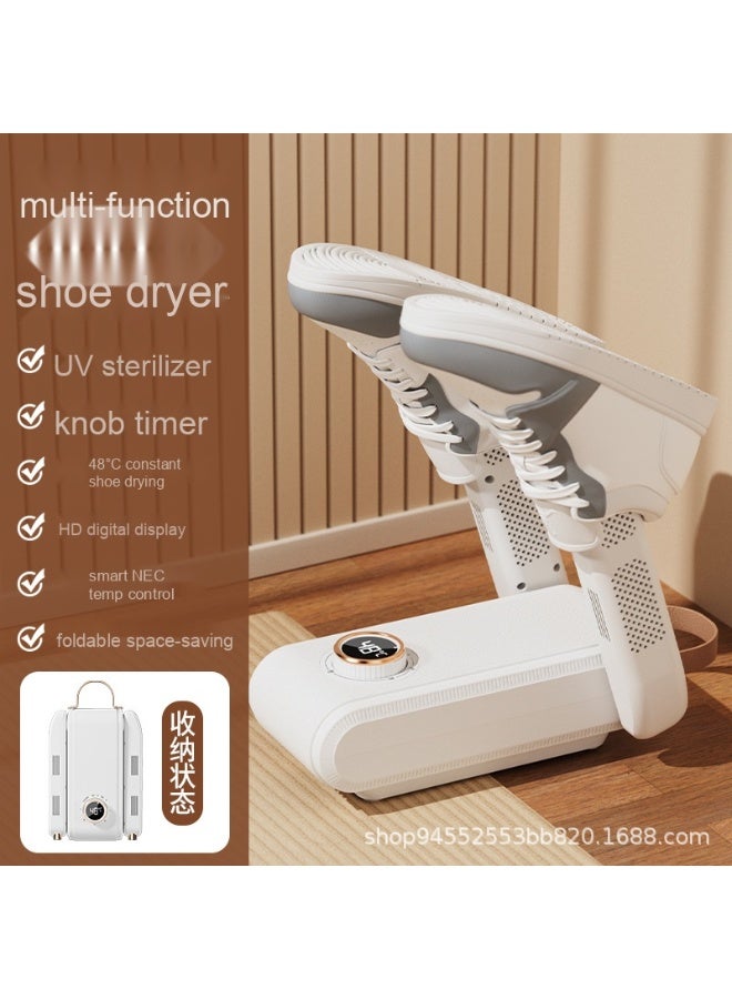 Portable and Foldable Shoe Dryer with Timed Drying, Constant Temperature, Dehumidifying and Odor Removal – Dual V Design
