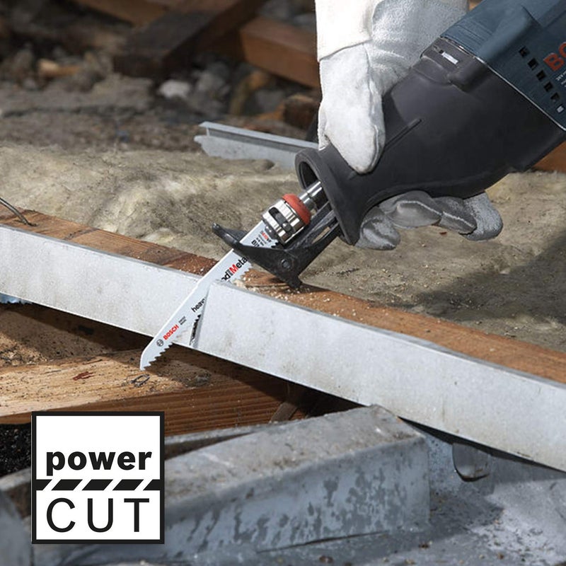 BOSCH Professional Reciprocating Saw Blades, For Wood And Metal, S 3456 X, Suitable For Wood With Nails/Metal, Chipboard, Sheet Metals, Aluminium Profiles, Pack Of 5 - Image 3