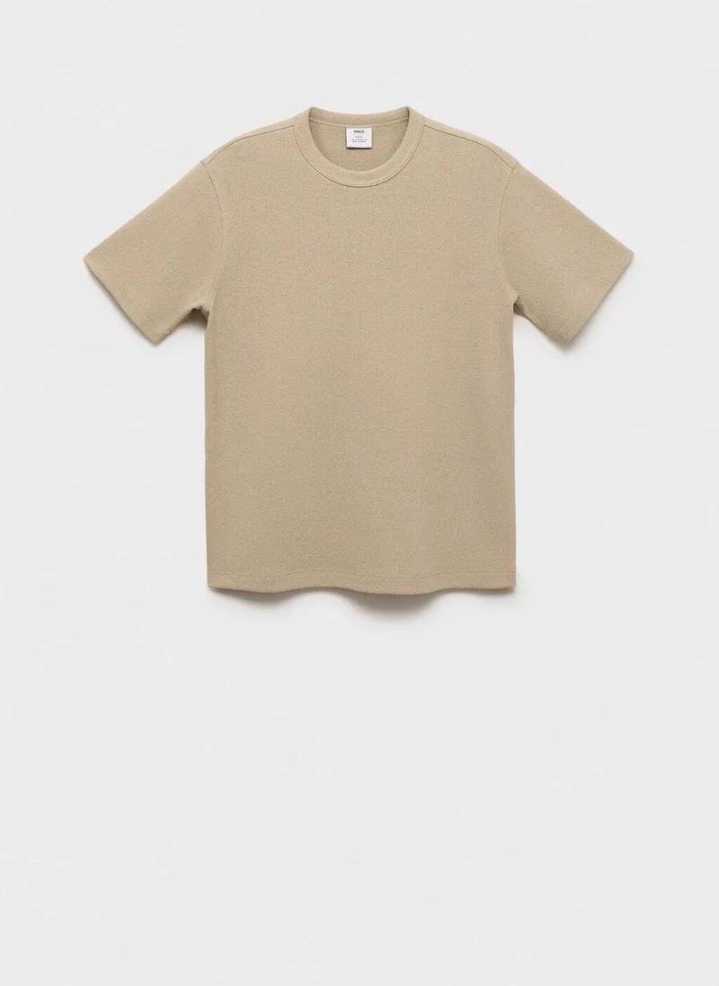 Mango Man Fine-knit T-shirt