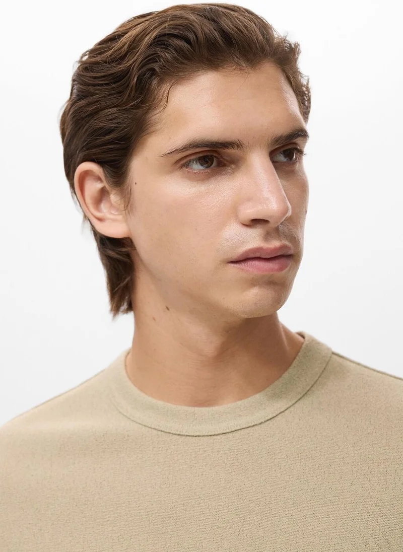 Mango Man Fine-knit T-shirt
