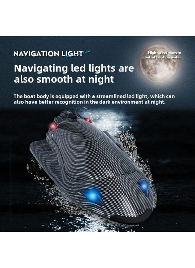 Generic - Feiyu FY011 High-speed Boat Turbine Jet High-speed Speedboat Full-scale RC Speedboat Model Toy-Color:Carbon Fiber Color - Image 1