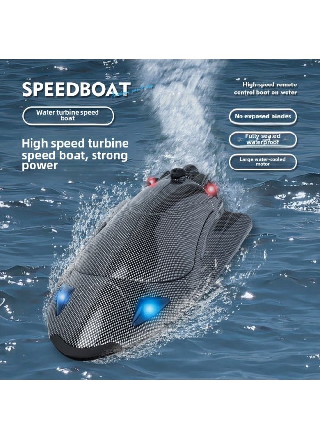 Generic - Feiyu FY011 High-speed Boat Turbine Jet High-speed Speedboat Full-scale RC Speedboat Model Toy-Color:Carbon Fiber Color - Image 1