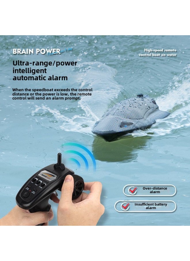 Generic - Feiyu FY011 High-speed Boat Turbine Jet High-speed Speedboat Full-scale RC Speedboat Model Toy-Color:Carbon Fiber Color - Image 1
