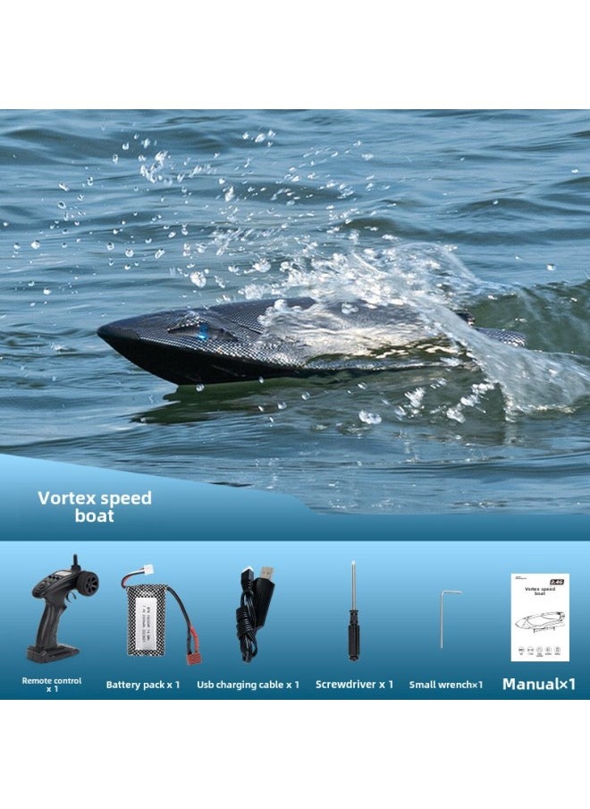 Generic - Feiyu FY011 High-speed Boat Turbine Jet High-speed Speedboat Full-scale RC Speedboat Model Toy-Color:Carbon Fiber Color - Image 1