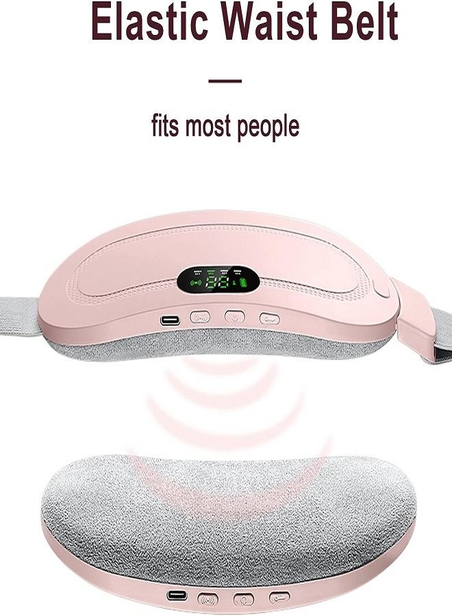 Generic Portable Wireless Electric Heating Pad Waist Belt Design Fast Heating 3 Heat Modes 4 Massage Speeds USB Charging Back Pain Relief for Women Girls - Image 4