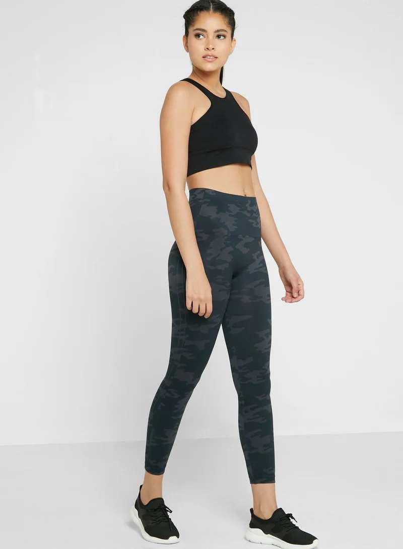 SPANX Seamless High Waist Camo Print Tights