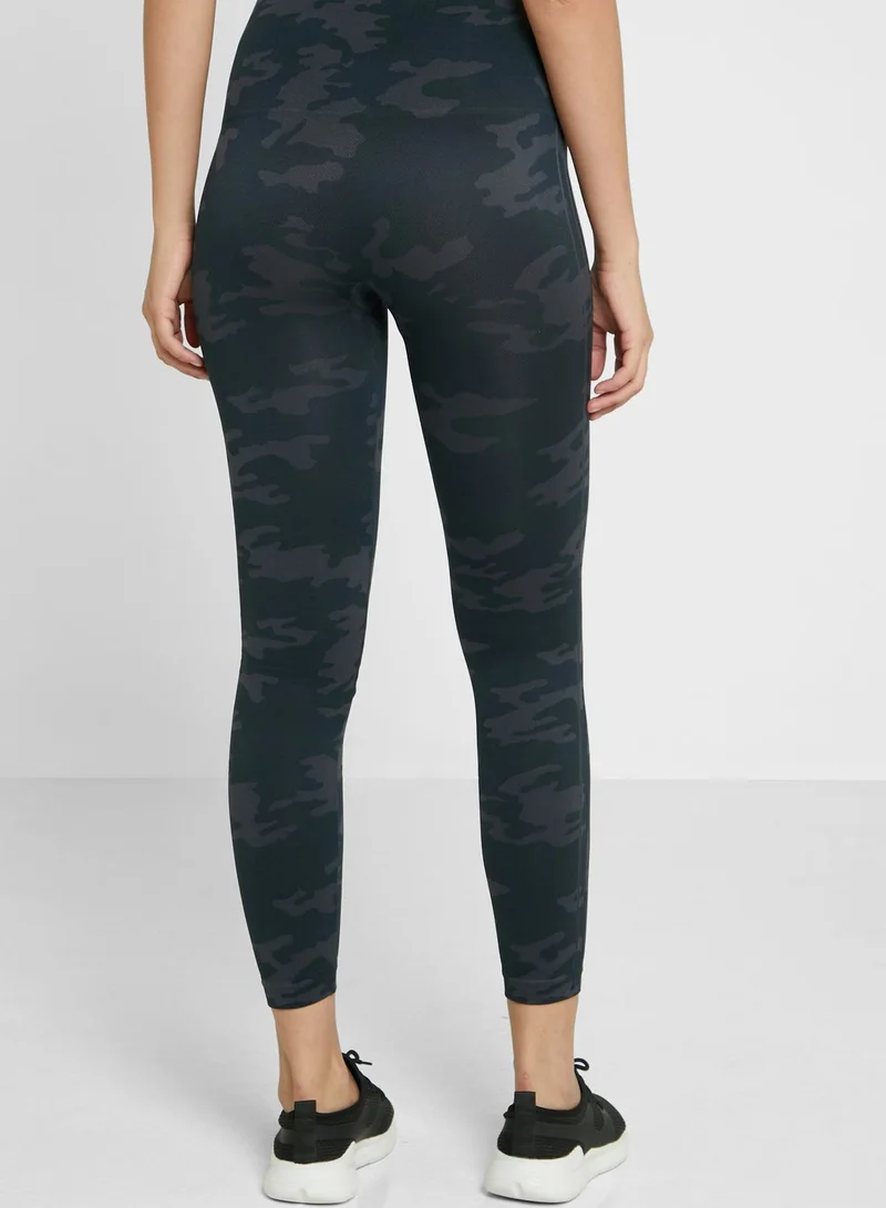 SPANX Seamless High Waist Camo Print Tights