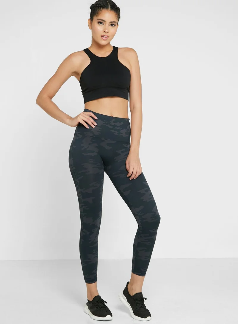SPANX Seamless High Waist Camo Print Tights
