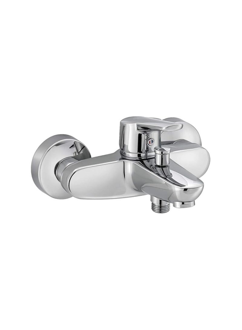 KLUDI RAK RAK11002 Shower Wash Mixer Tap | Single Lever Wall-Mounted Faucet | Elegant Chrome Finish | Durable Brass Body | Silver