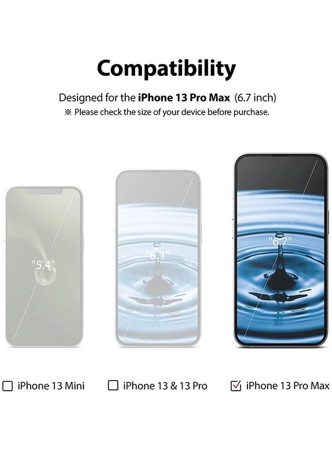 Full Cover Glass Screen Protector For iPhone 13 Pro Max 6.7-inch Black - Image 2