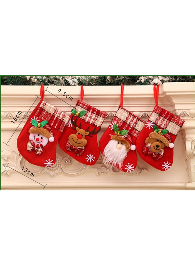 Loquat Christmas Stocking Bags Xmas Fireplace Hanging Socks Boots for Holiday Christmas Decoration - Image 2