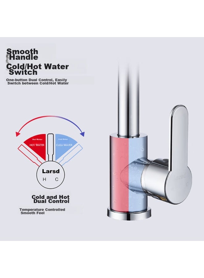 LARSD Lairshidan Sink Faucet, Kitchen Faucet, 360° Rotatable Sink Faucet, Dishwashing Sink Hot And Cold Faucet F055 - Image 3