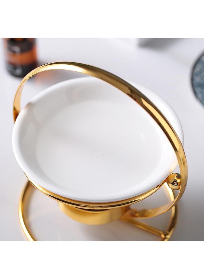 Y&D - Flower Basket Style Golden Modern Aromatherapy Stove Essential Oil Lamp Candle Lamp Stove- - Image 1