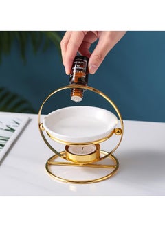 Y&D Flower Basket Style Golden Modern Aromatherapy Stove Essential Oil Lamp Candle Lamp Stove-  - Image 5
