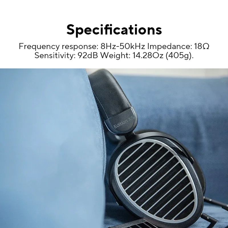 Hifiman Edition XS Full-Size Open-Back Planar Magnetic Hi-Fi Headphones with Invisible Magnets and Adjustable Headband, Black - Image 2