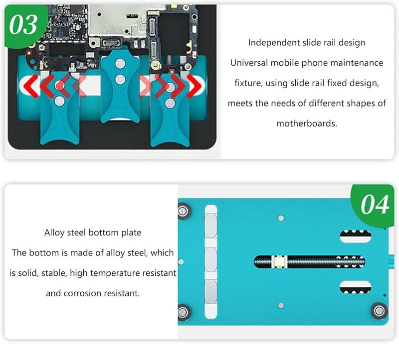 Universal PCB Holder Fixture Double Slot for Cellphone Motherboard IC Chip Soldering - Image 3